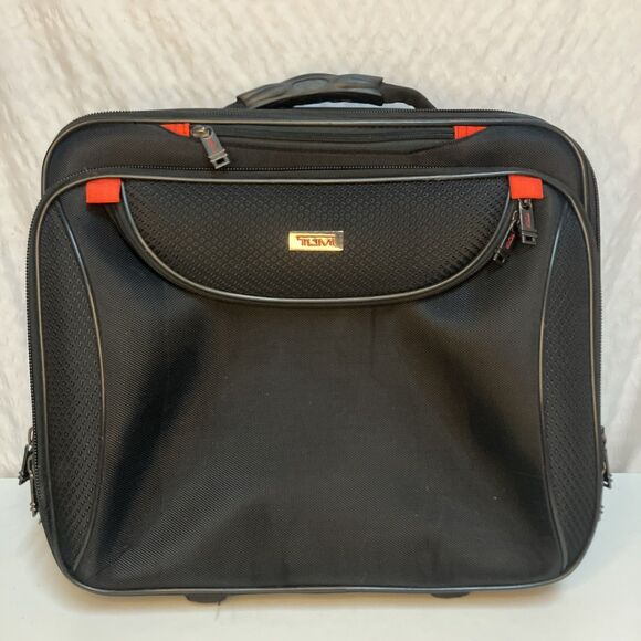 Tumi Other - TUMI Alpha 2 Compact Large Screen Laptop Brief Pack Black Red Accents